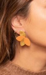 Boucles d'oreilles Héméra Orange alméa taille L