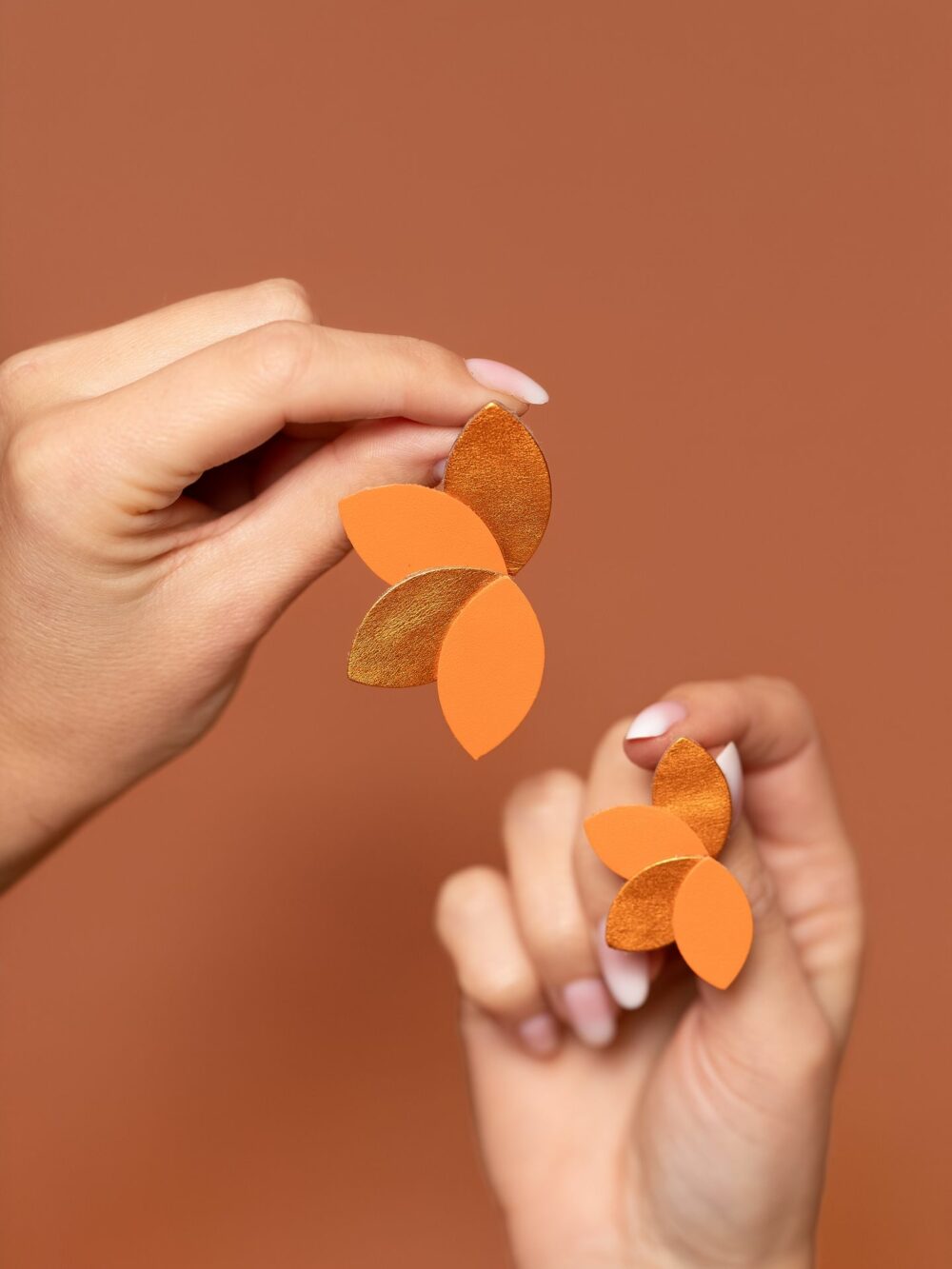 Boucles d'oreilles Héméra Orange alméa