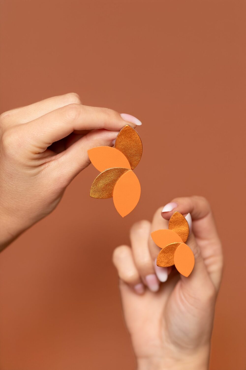 Boucles d'oreilles Héméra Orange alméa