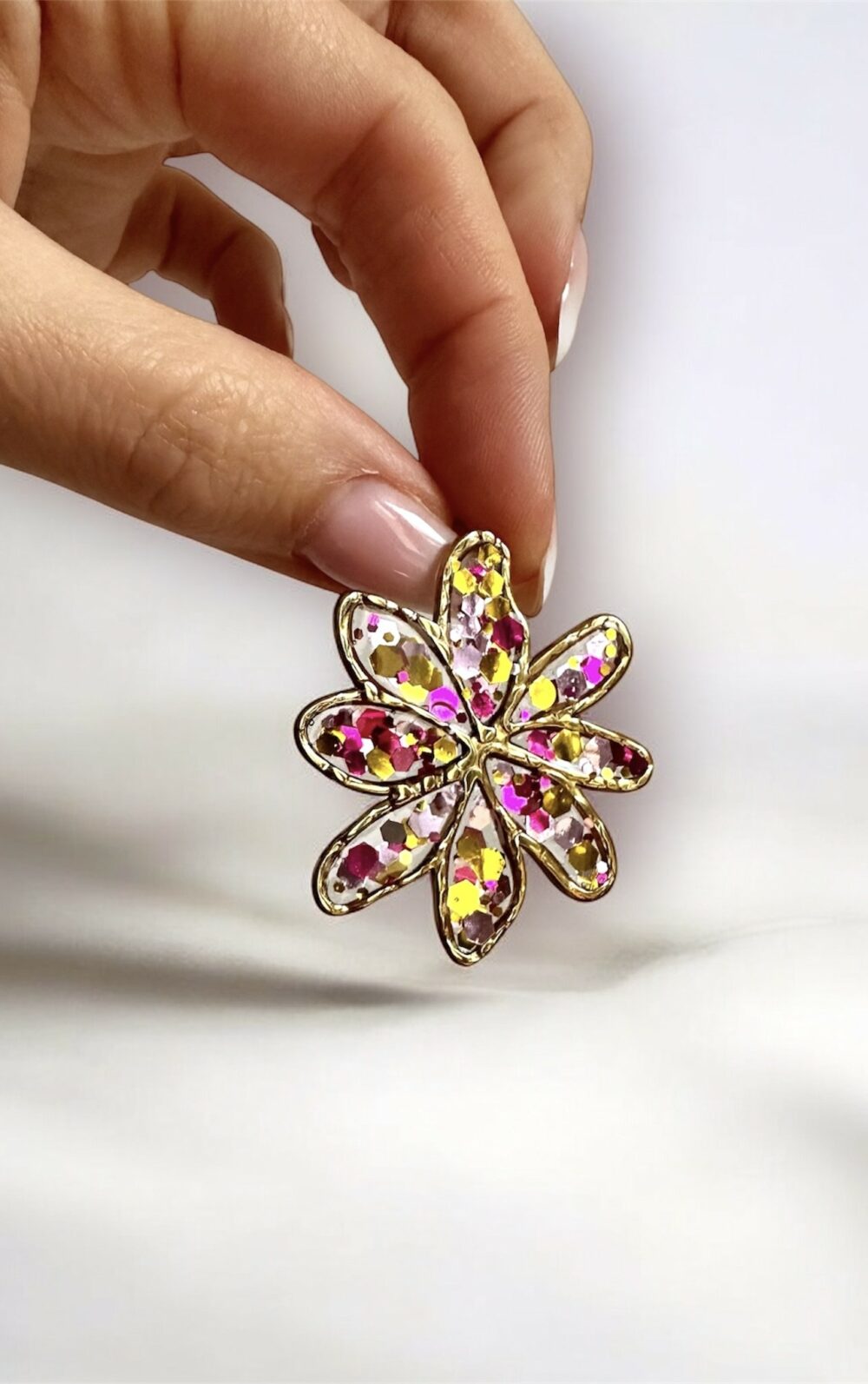 Boucles d'oreilles fleur atelier alméa edition limitée