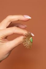 Boucles d'oreilles Soleil atelier alméa vert