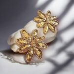 Boucles d'oreilles fleurs - atelier alméa or