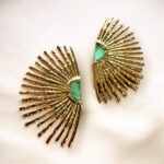 Boucles d'oreilles Soleil atelier alméa vert